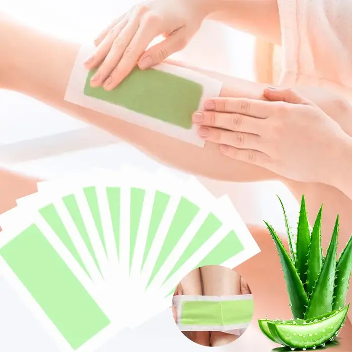 40 pièces dépilatoire Cartine épilation cire papier froid bandes de cire papier pour visage cou bras