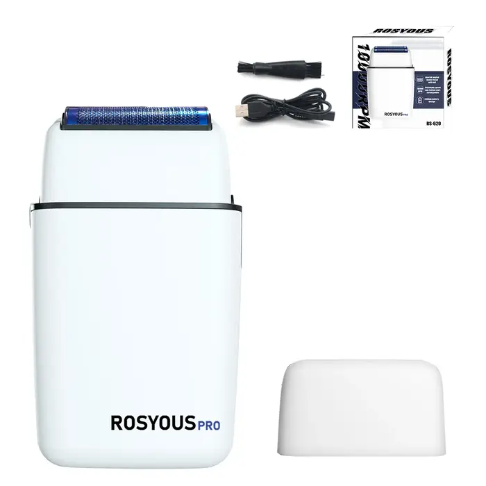 ROSYOUS RS620 Rasoir Électrique pour Hommes, 10000 tr/min, Double Grille Bleue Hypoallergénique, Ton