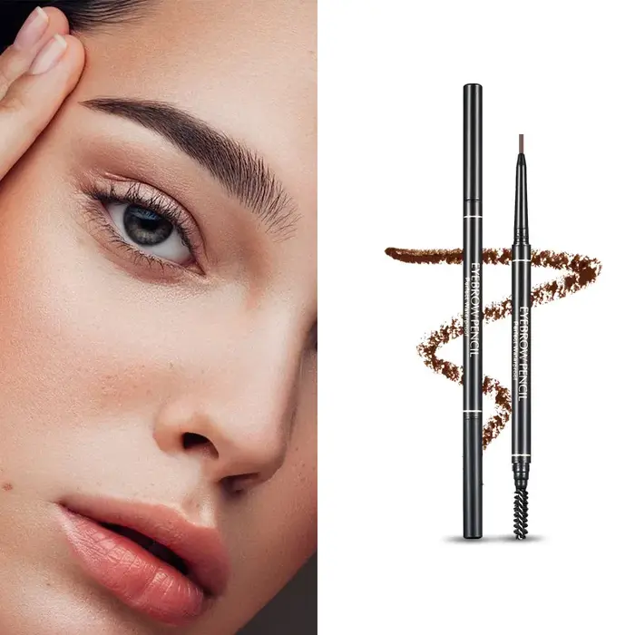 Crayon à sourcils fin de 1.5mm avec rotation automatique à double tête
