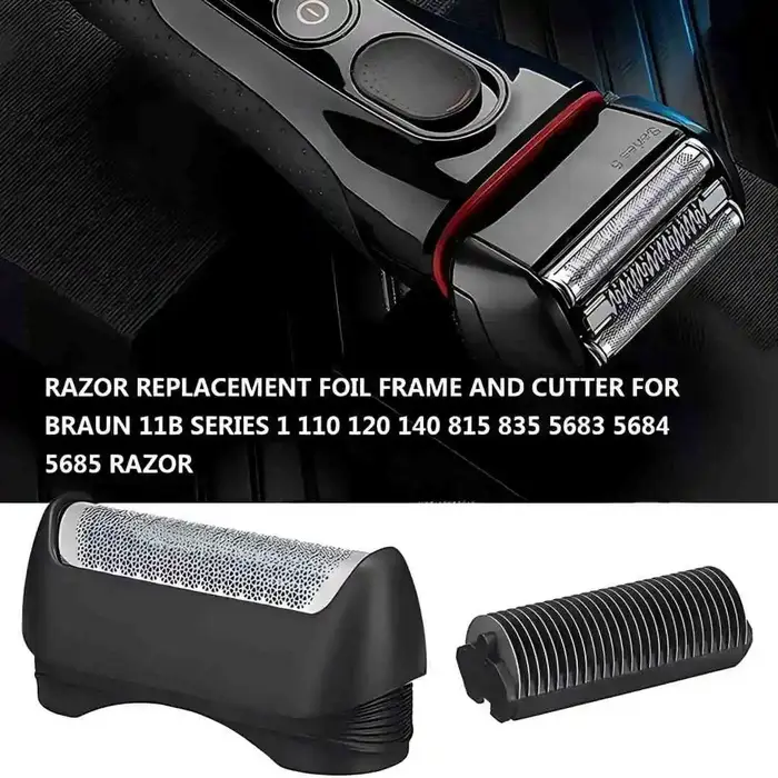 Tête de rasage et grille de rasoir Brangdy 11B compatibles avec les rasoirs électriques Braun Series 1 110 120 130 130S 140 150 5682 5684 5685