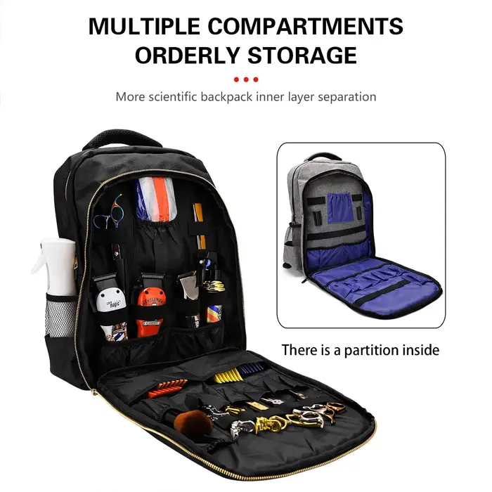 Coiffeur multifonctionnel barbier sac à dos sacs de rangement outil de coiffure paquet de rangement 