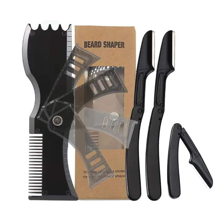 Kit de peigne réglable pour façonner la barbe, rasoirs, mise en forme complète, outil de coiffure, p
