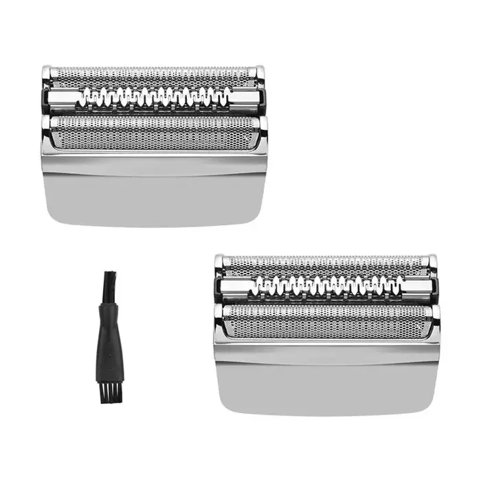 2 PCS 83M Tête de rechange en plastique et métal argenté pour rasoir électrique Braun série 8 S8