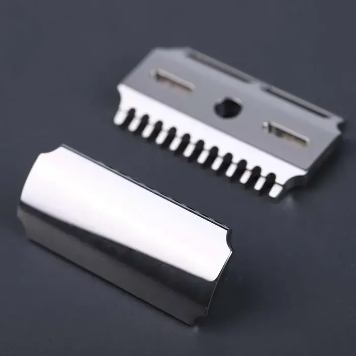 Tête de rasoir de sécurité à double peigne poli en acier inoxydable Yaqi Vostok 90DC 316 avec écart 
