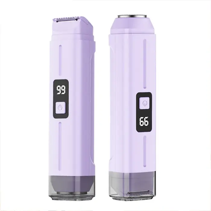 Rasoir électrique 2 en 1 pour femmes, double tête, sans douleur, pour le corps, rechargeable, pour l