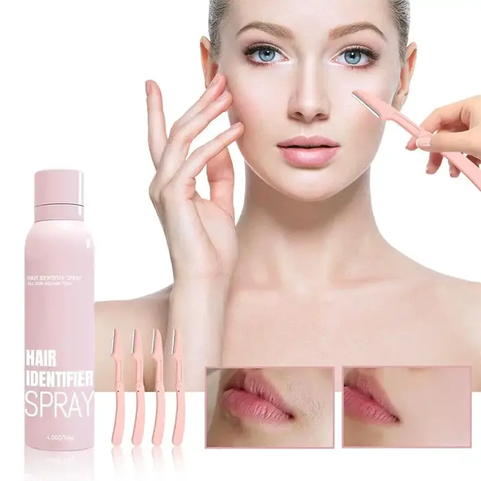 Spray identificateur de poils pour le rasage du visage