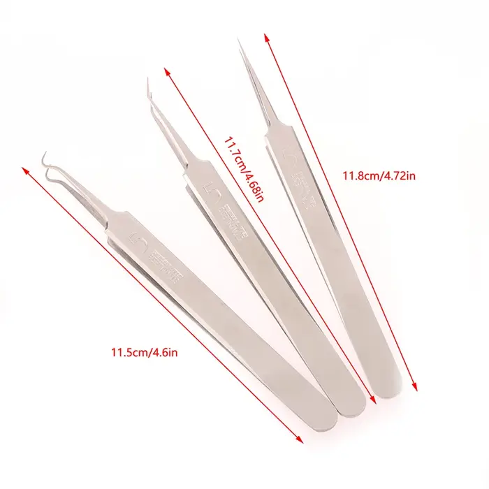 Pince à épiler Ultra-fine pour boutons de cellules, dissolvant de points noirs, aiguille d'acné, net