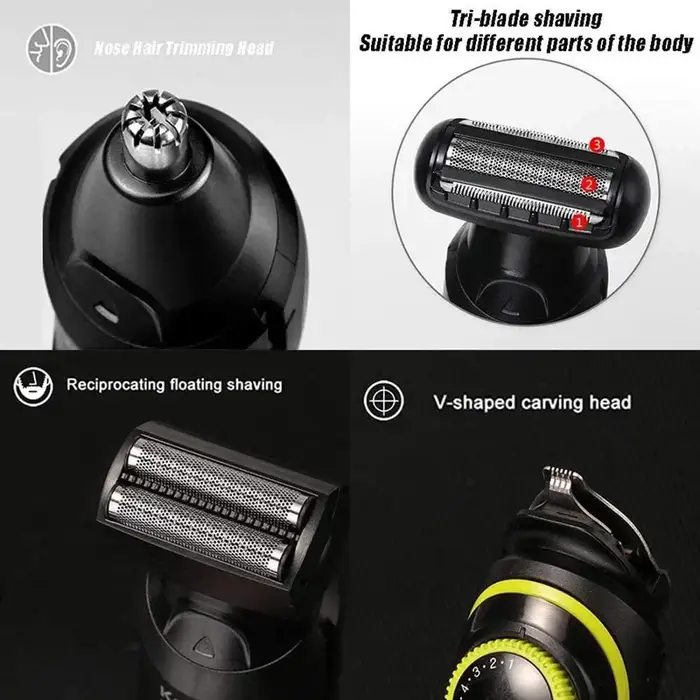 Kemei 696 tondeuse à cheveux électrique tondeuse multifonctionnelle pour hommes rasoir électrique po