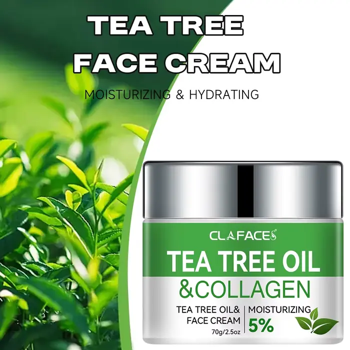 CLAFACES Crème pour le visage à l'huile d'arbre à thé Anti-âge et élimination des taches de rousseur