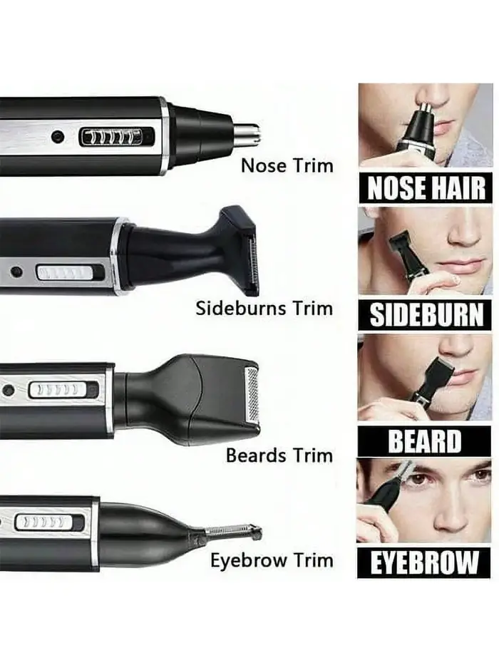 2026 électrique 4 en 1 étanche épilateur nez épilation Bikini sourcil barbe tondeuse toilettage Groomer Kit rechargeable