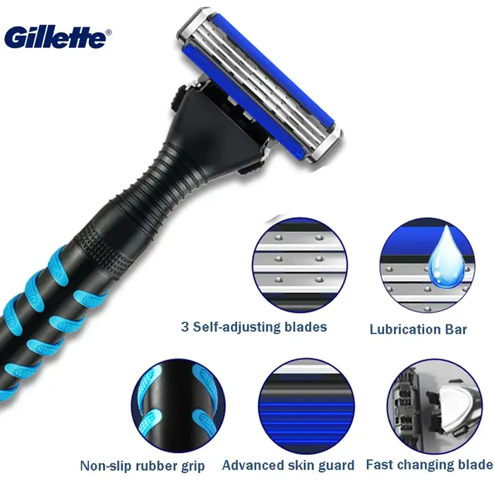 Gillette Vector 3 – rasoir manuel sécurisé pour hommes