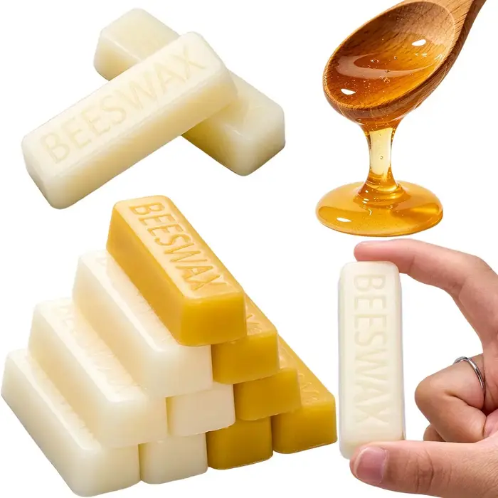 Blocs de cire d'abeille pure jaune et blanche, matériau de cirage de haute qualité pour la fabrication artisanale de bougies d'aromathérapie, 1 pièce/5 pièces