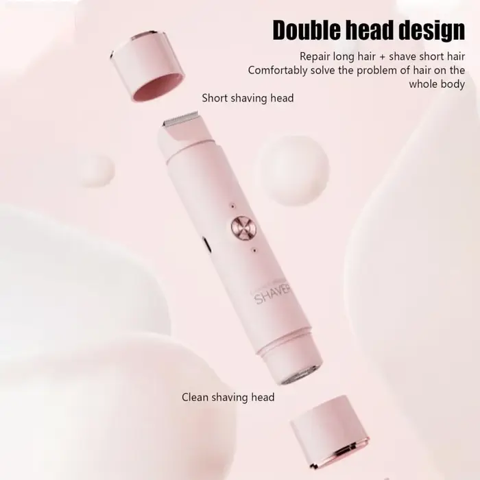 Épilateur électrique double tête rechargeable pour femme