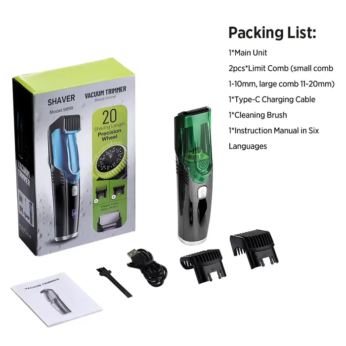 Tondeuse à barbe électrique sans fil pour hommes