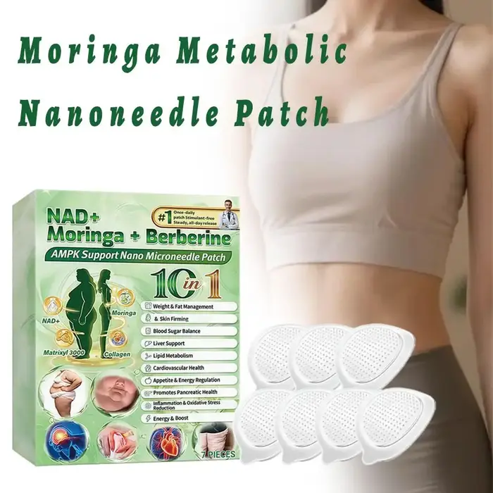 Patch Microneedle Moringa pour le Soin Corporel – Soutien Naturel au Métabolisme Énergétique