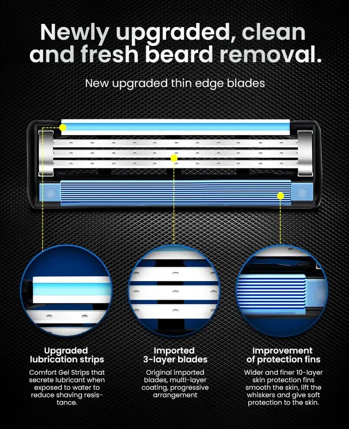 Gillette-Rasoir Mach3 à 3 couches pour hommes