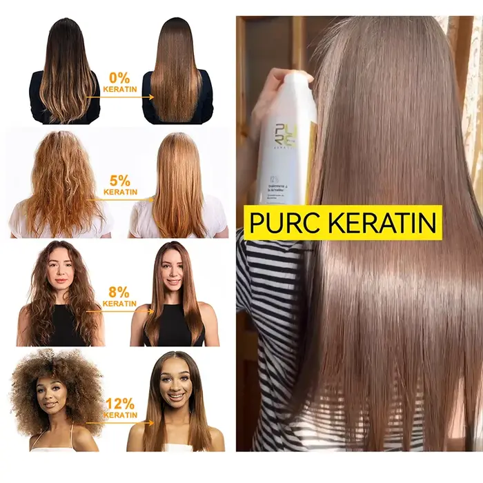 PURC 300ML traitement professionnel des cheveux à la kératine lissage réparation frisottis cheveux b