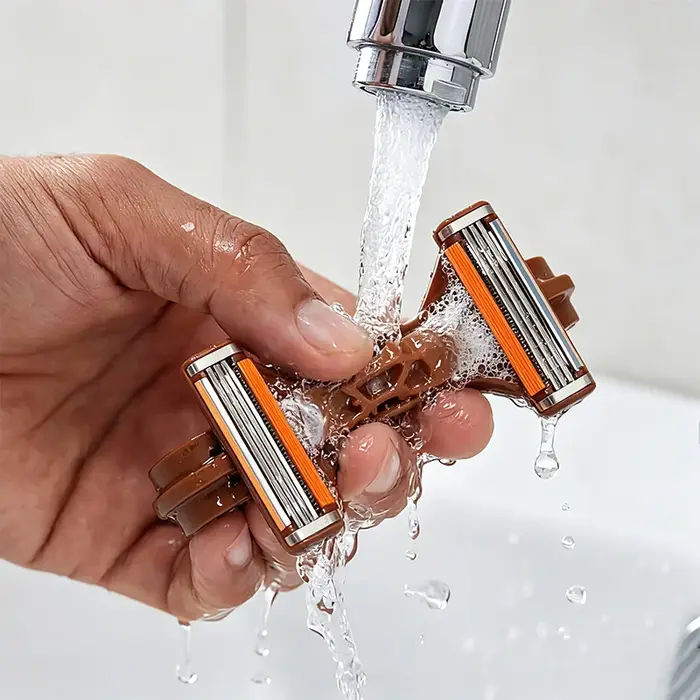 Tondeuse rapide pour crâne chauve, outil de toilettage créatif double face, portable, pour une coupe de cheveux nette, accessoire de rasoir de sécurité lavable