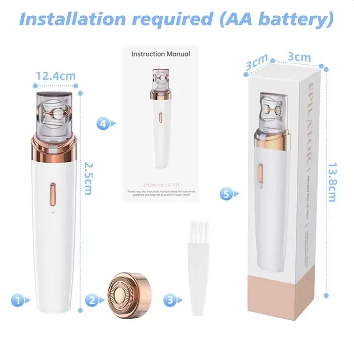 Épilateurs épilation pour femmes-lisse 2-en-1-mini taille épilateur pour visage aisselles dos Portab