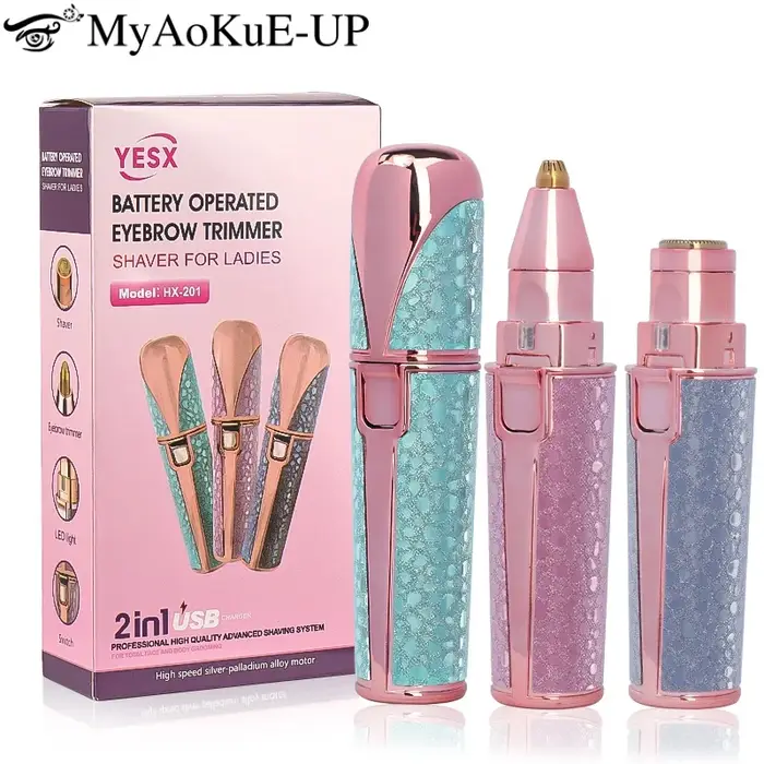 1 pièces Usb électrique rasoir de sourcils épilateur de poils du visage