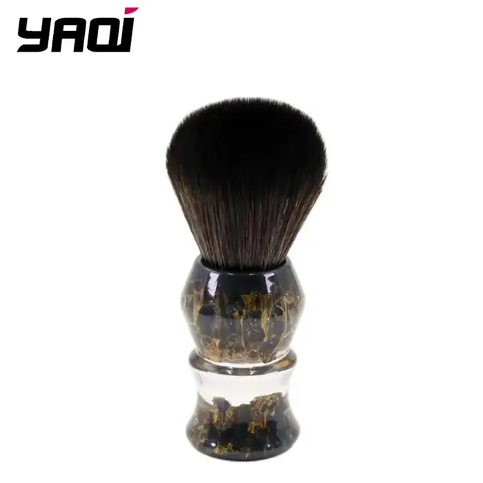 YAQI DEEP STONES 24mm cheveux synthétiques résine poignée hommes brosse de rasage humide fournir une expérience