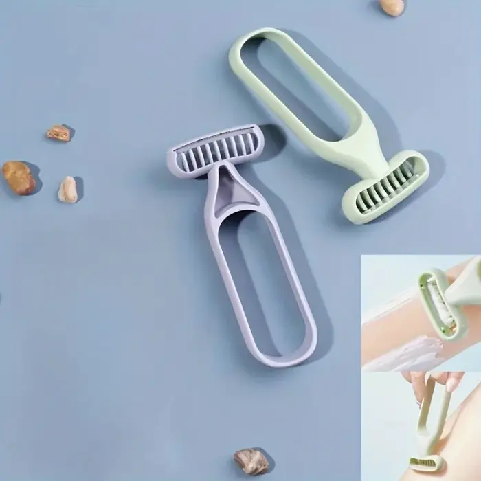 Épilateur manuel à lame en acier inoxydable - Rasoir miniature portable pour les aisselles et le corps