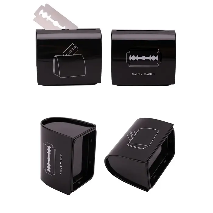 Mallette de Rangement pour Lame de Rasoir pour Homme, Coffre-fort pour Barbier