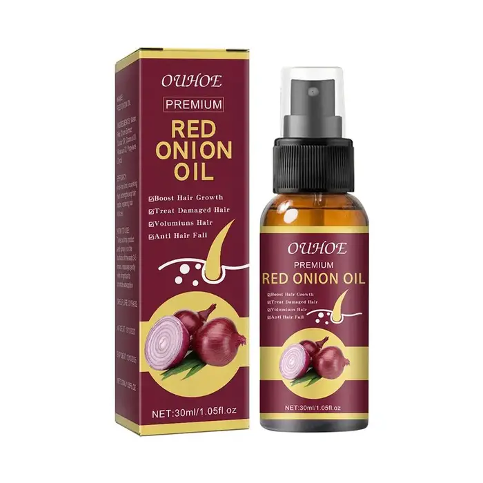 Huile essentielle d'oignon rouge pour les cheveux abîmés