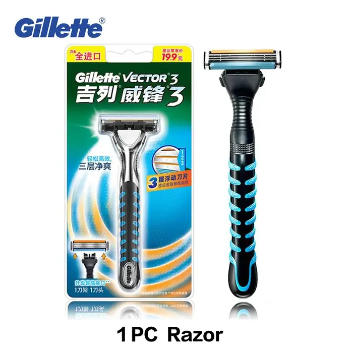 Gillette Vector 3 rasoir hommes rasoirs de sécurité épilation de la barbe Ultra mince 3 couches raso