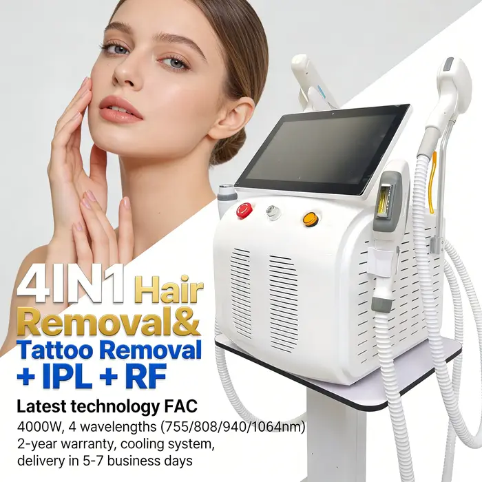 Meilleure vente 4 en 1 Diode Laser Pico 808 carbone Peel RF IPL picoseconde