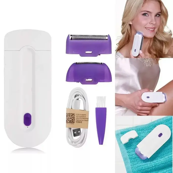 Kit d'épilation laser professionnel indolore, épilateur tactile rechargeable USB pour corps, visage,