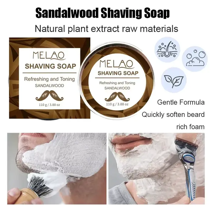 Savon à raser artisanal 2026 110g - Crème