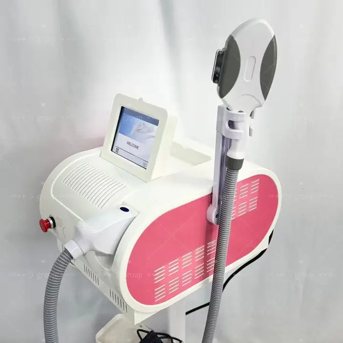Appareil d'épilation permanente indolore IPL E-Light OPT Laser 500 000 impulsions pour éliminer les taches pigmentaires, les rougeurs et l'acné, rajeunissement par photons