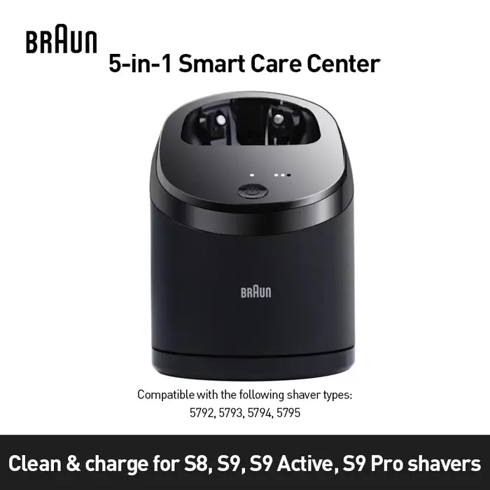 Centre de soins intelligent Braun avec séchage à l'air pour rasoirs électriques