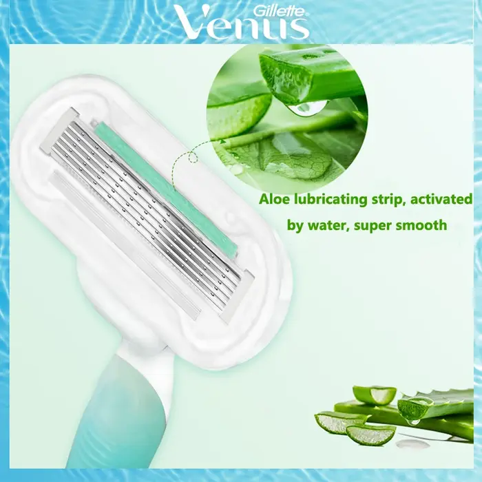 Gillette Venus 5 couches lame recharge lames de rasoir Extra lisse peau sensible barre de savon pour les femmes rasage du corps