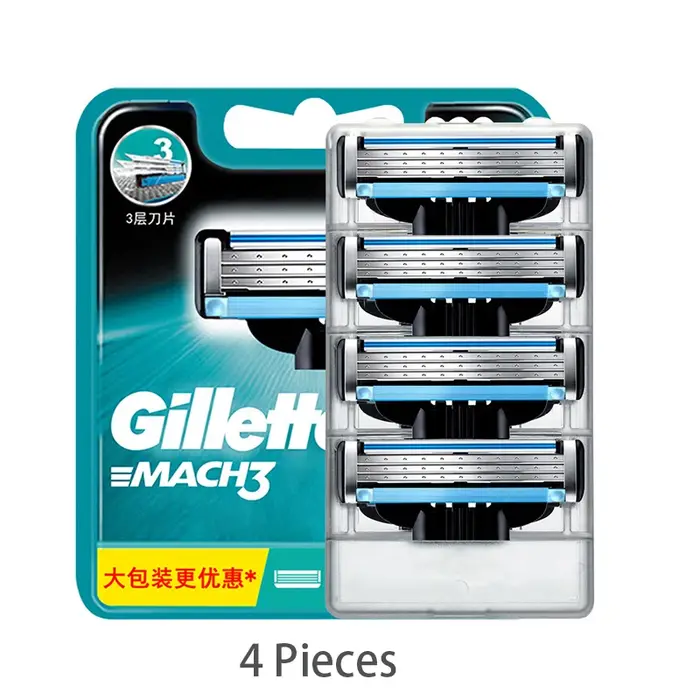 Gillette Mach3 recharges de rasoir pour hommes 4/8