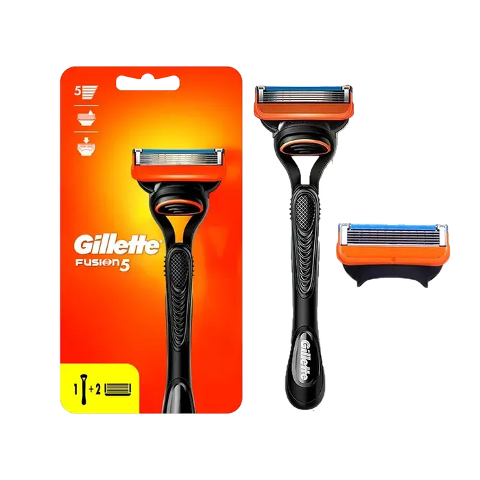 Gillette Fusion 5 rasoir pour hommes avec lames à 5 couches bord de tondeuse de précision grande bande de lubrification pour un rasage lisse et confortable