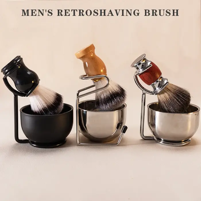 Ensemble de brosse et bol à raser pour homme