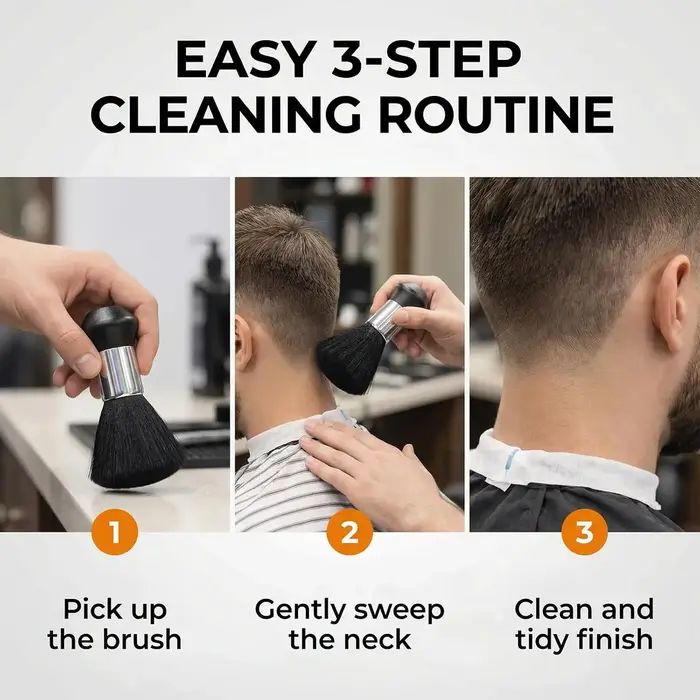Ensemble de vaporisateur de cou et de brosses pour barbier - Brosse professionnelle à poils doux pour la coupe de