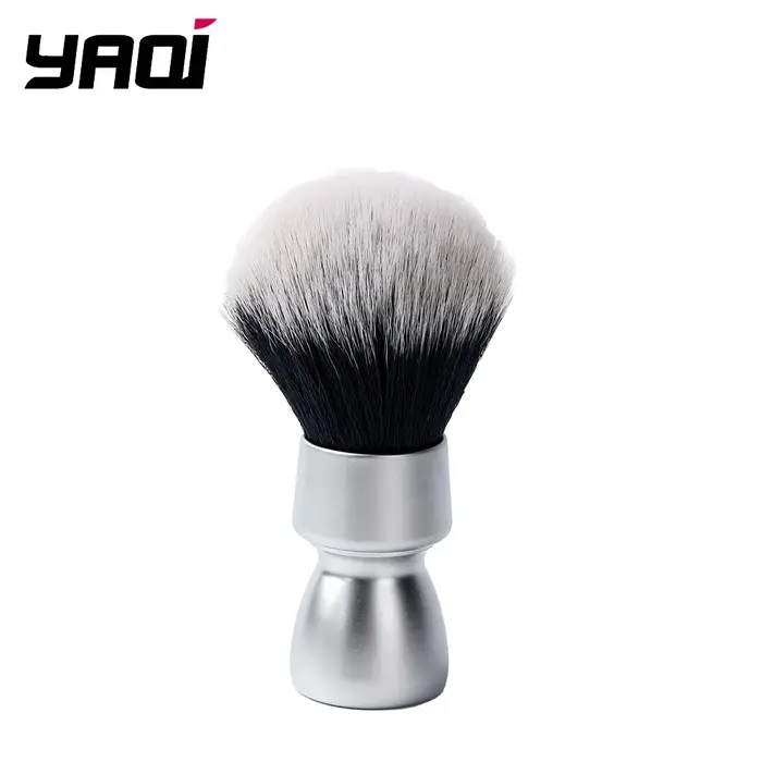 YAQI – brosse de rasage pour hommes, poils synthétiques, poignée en métal lourd, pour smoking, nœud