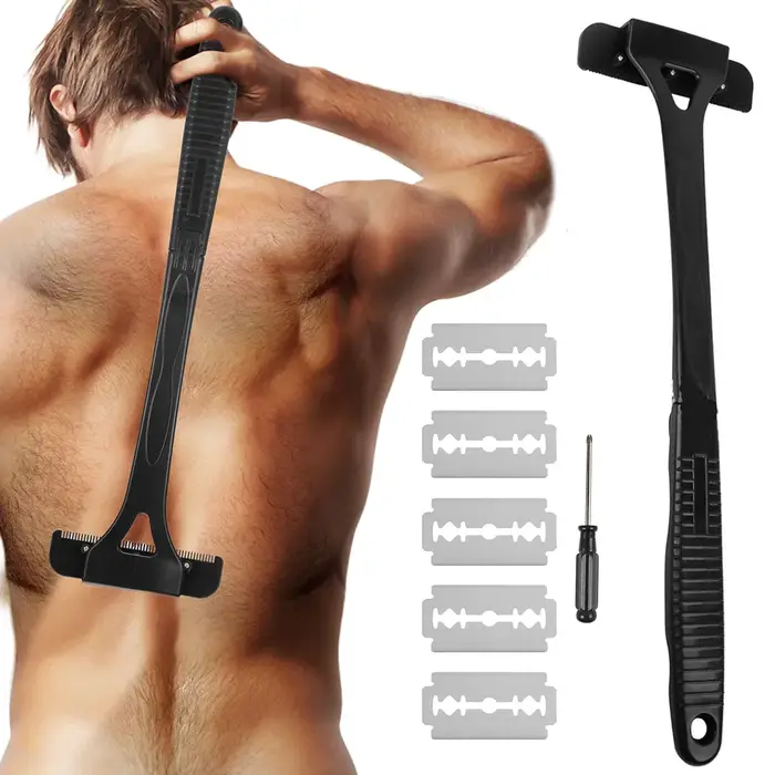 Rasoir arrière pliable noir pour hommes