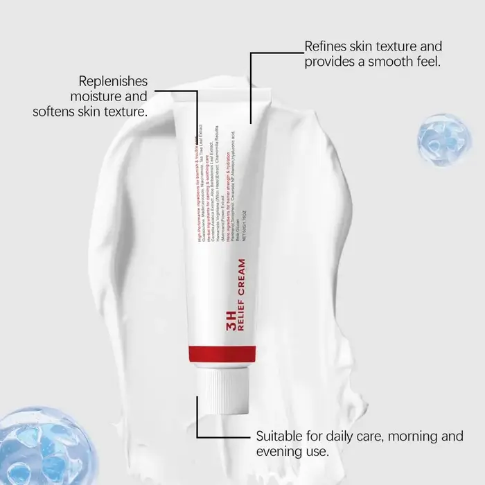 Crème apaisante à la Centella Asiatica 50g, crème réparatrice apaisante, récupération de la barrière cutanée, apaisement des rougeurs, soin des peaux sensibles et des imperfections, hydratation de la 