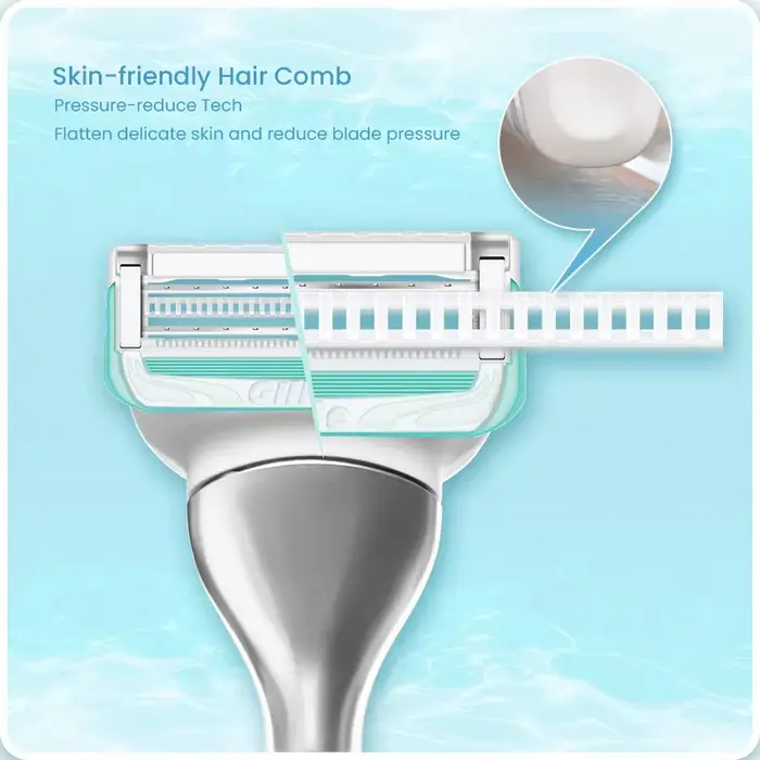 Gillette Venus rasoir de toilettage intime pour femmes cheveux publics et peau avec barre d'irritation brevetée épilation