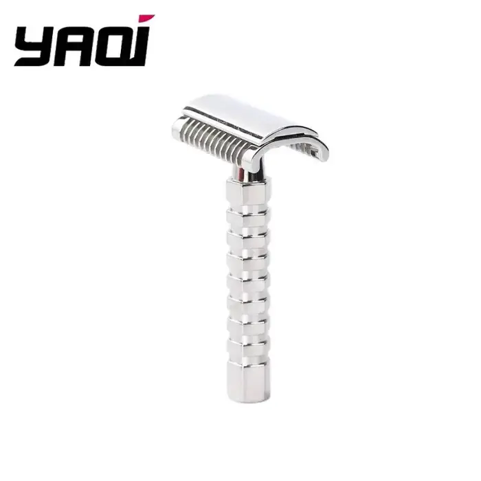 Yaqi Duomo rasoir de sécurité en acier inoxydable avec une écart de lame de 0.70MM longueur de poignée de 80mm fournir