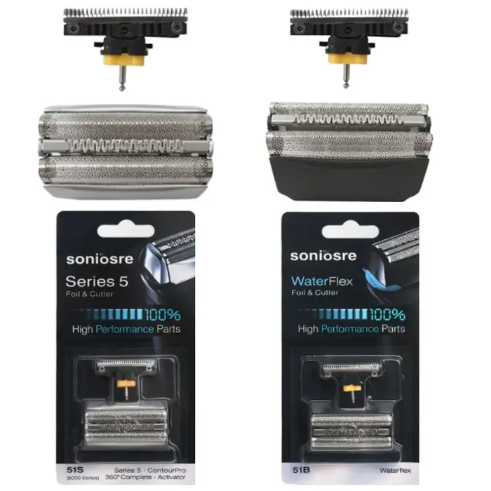 Lame de rasoir 51S/51B compatible avec les rasoirs Braun WaterFlex série 5 8000 WFS1/2 530 550 590 5643 5645 8985 5646/7/9