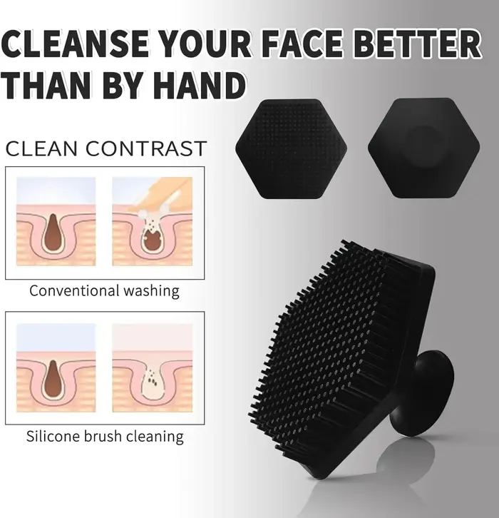 Brosse nettoyante faciale en silicone