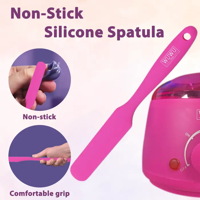 WUWUVISTA spatule de cire antiadhésive en silicone accessoires d'épilation facile à nettoyer et réutilisable grattoir