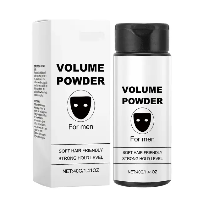 Poudre Volumisante Homme Fixation Forte Texturisante Contrôle Longue Durée de l'Huile Fini Mat Salon
