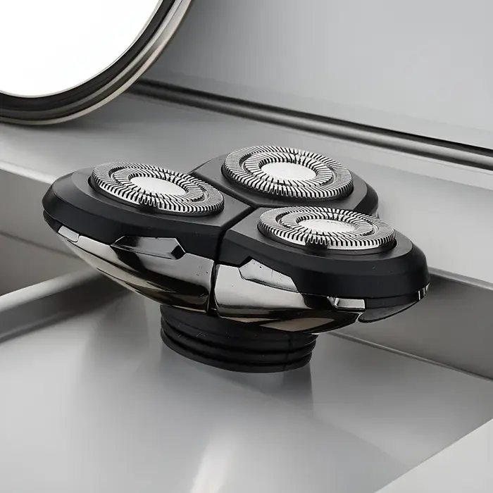 Tête de rasoir électrique rotative à 3 couteaux