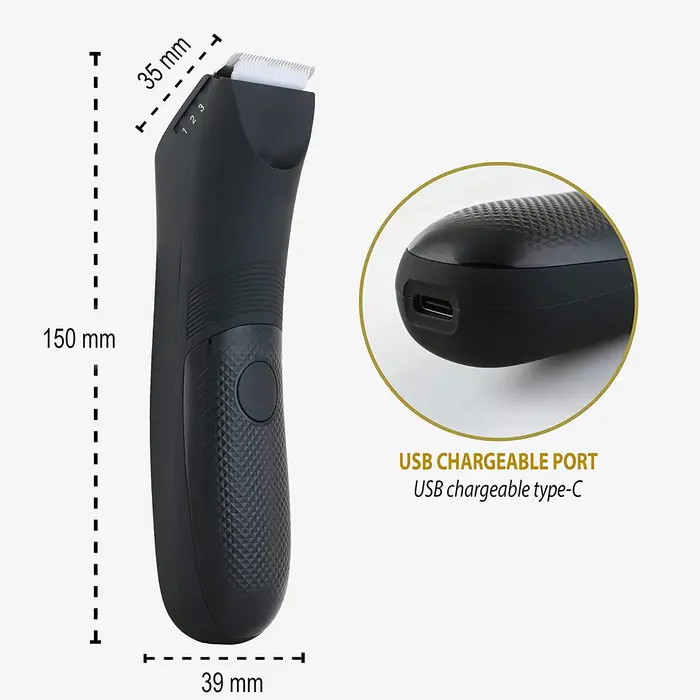 Tondeuses à barbe tondeuse à cheveux corps USB Rechargeable sûr étanche lame en céramique tête